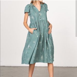 NWT Bel Kazan Nessa Dress in Ocean Lou